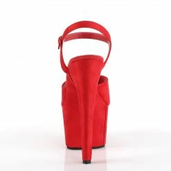 Pleaser ADORE-709FS - Red Faux Suede/Red Faux Suede Exotic Dancing