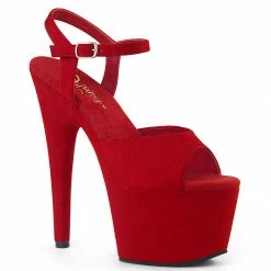 Pleaser ADORE-709FS - Red Faux Suede/Red Faux Suede Exotic Dancing