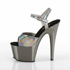 Pleaser ADORE-709HGCH - Pewter Hologram/Pewter Chrome