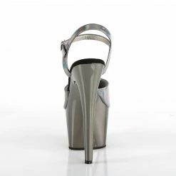 Pleaser ADORE-709HGCH - Pewter Hologram/Pewter Chrome