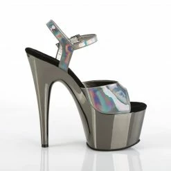 Pleaser ADORE-709HGCH - Pewter Hologram/Pewter Chrome