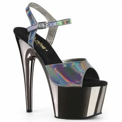 Pleaser ADORE-709HGCH - Pewter Hologram/Pewter Chrome