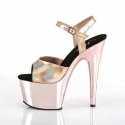 Pleaser Exotic Dancing ADORE-709HGCH - Rose Gold Hologram/Rose Gold Chrome