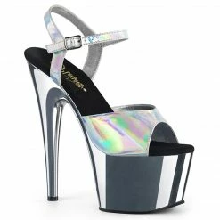 Pleaser ADORE-709HGCH - Slv Hologram/Slv Chrome