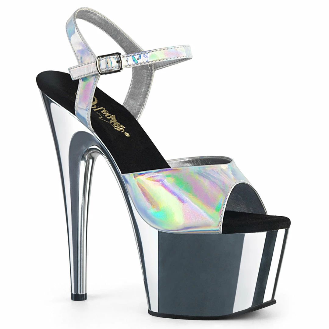 Pleaser ADORE-709HGCH - Slv Hologram/Slv Chrome 3 Pleaser ADORE-709HGCH - Slv Hologram/Slv Chrome