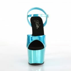 Pleaser Exotic Dancing ADORE-709HGCH - Turquoise Hologram/Turquoise Chrome