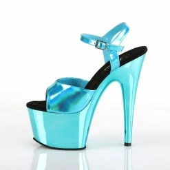 Pleaser Exotic Dancing ADORE-709HGCH - Turquoise Hologram/Turquoise Chrome