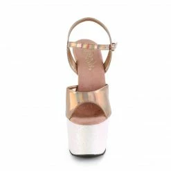 Pleaser ADORE-709HGG - Rose Gold Hologram/Opal Multi Glitter Exotic Dancing