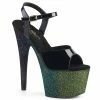 Pleaser ADORE-709OMBRE - Blk/Emerald-Blk Ombre