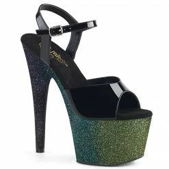 Pleaser ADORE-709OMBRE - Blk/Emerald-Blk Ombre