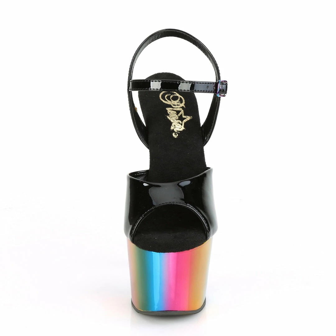 Pleaser ADORE-709RC - Blk Pat/Rainbow Chrome 4 Pleaser ADORE-709RC - Blk Pat/Rainbow Chrome