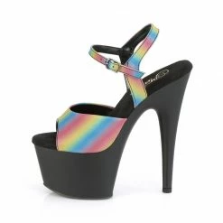 Pleaser ADORE-709REFL-02 - Rainbow Reflective/Blk Matte