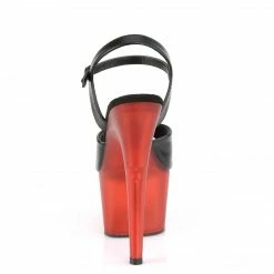 Pleaser Exotic Dancing ADORE-709T - Blk Faux Leather/Frosted Red 10 Pleaser Exotic Dancing ADORE-709T - Blk Faux Leather/Frosted Red