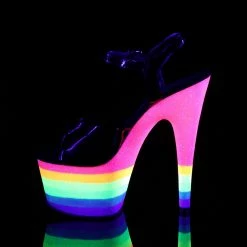 Pleaser ADORE-709UVRB - Blk/Neon Rainbow Glitter Exotic Dancing 9 Pleaser ADORE-709UVRB - Blk/Neon Rainbow Glitter Exotic Dancing