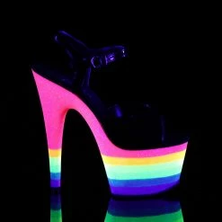 Pleaser ADORE-709UVRB - Blk/Neon Rainbow Glitter Exotic Dancing 11 Pleaser ADORE-709UVRB - Blk/Neon Rainbow Glitter Exotic Dancing