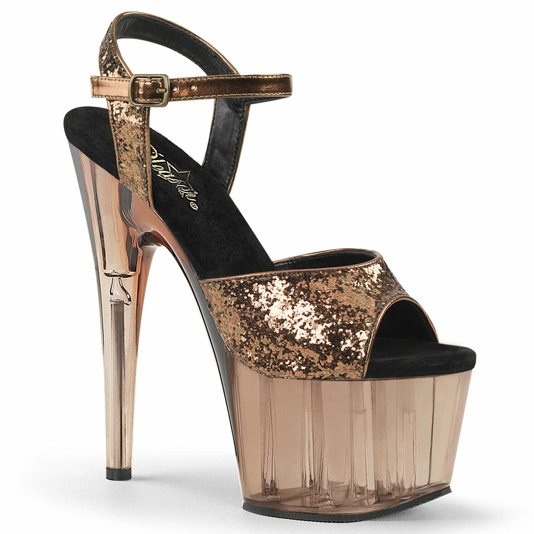 Pleaser ADORE-710GT - Bronze Glitter/Bronze Tinted Exotic Dancing 3 Pleaser ADORE-710GT - Bronze Glitter/Bronze Tinted Exotic Dancing