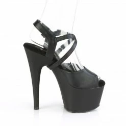 Pleaser ADORE-724 - Blk Faux Leather/Blk Matte