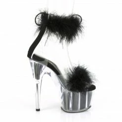 Pleaser Exotic Dancing ADORE-724F - Clr-Blk Fur/Blk Fur