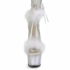 Pleaser ADORE-724F - Clr-Wht Fur/Wht Fur