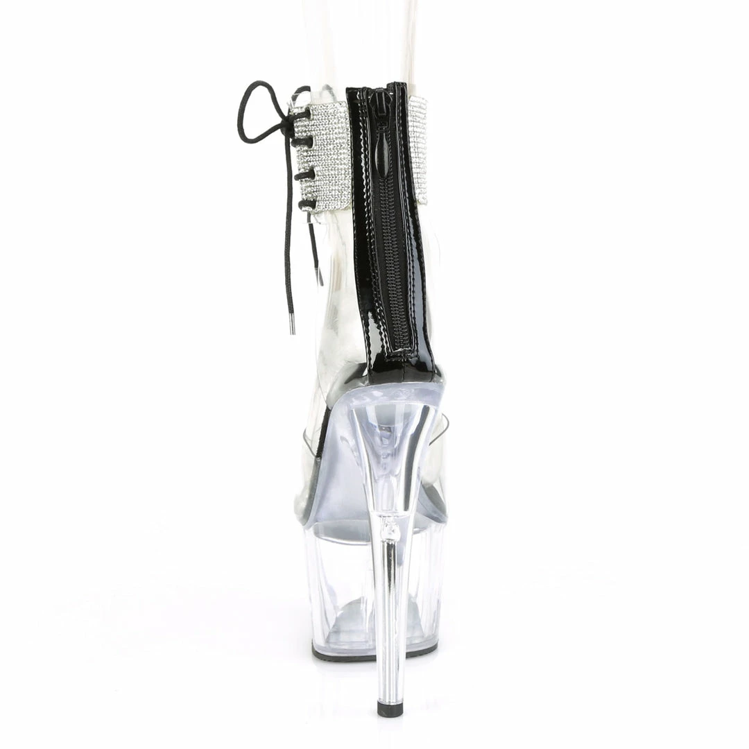 Pleaser Exotic Dancing ADORE-724RS - Clr-Blk/Clr 6 Pleaser Exotic Dancing ADORE-724RS - Clr-Blk/Clr