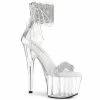 Pleaser Exotic Dancing ADORE-727RS - Clr-Slv/Clr 2 Pleaser Exotic Dancing ADORE-727RS - Clr-Slv/Clr
