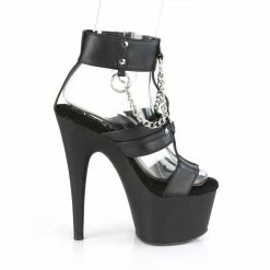 Pleaser Exotic Dancing ADORE-761 - Blk Faux Leather/Blk Matte