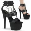 Pleaser Exotic Dancing ADORE-761 - Blk Faux Leather/Blk Matte