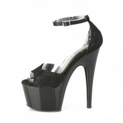 Pleaser ADORE-768 - Blk Satin-Blk Lace/Blk Exotic Dancing