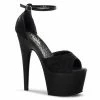 Pleaser ADORE-768 - Blk Satin-Blk Lace/Blk Exotic Dancing