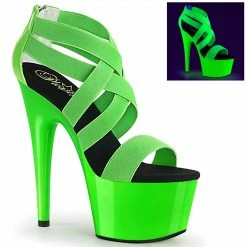 Pleaser ADORE-769UV - Neon Green Elastic Band-Patent/Neon Green Exotic Dancing