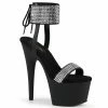 Pleaser ADORE-770 - Blk Faux Leather-RS/Blk Matte Exotic Dancing