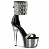 Pleaser ADORE-789RS - Blk/Slv Chrome Exotic Dancing 1 Pleaser ADORE-789RS - Blk/Slv Chrome Exotic Dancing