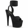 Pleaser ADORE-791FS - Blk Faux Suede/Blk Faux Suede Exotic Dancing