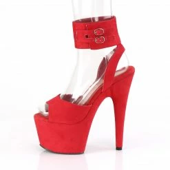 Pleaser ADORE-791FS - Red Faux Suede/Red Faux Suede Exotic Dancing