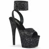 Pleaser ADORE-791LG - Blk Glitter/Blk Glitter Exotic Dancing