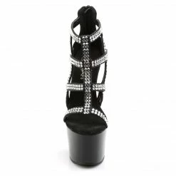 Pleaser ADORE-798 - Blk Faux Leather/Blk