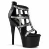 Pleaser ADORE-798 - Blk Faux Leather/Blk