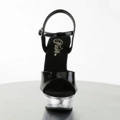 Pleaser Exotic Dancing ALLURE-609 - Blk Pat/Clr