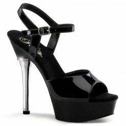 Pleaser ALLURE-609 - Blk Pat/Blk