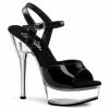 Pleaser Exotic Dancing ALLURE-609 - Blk Pat/Clr