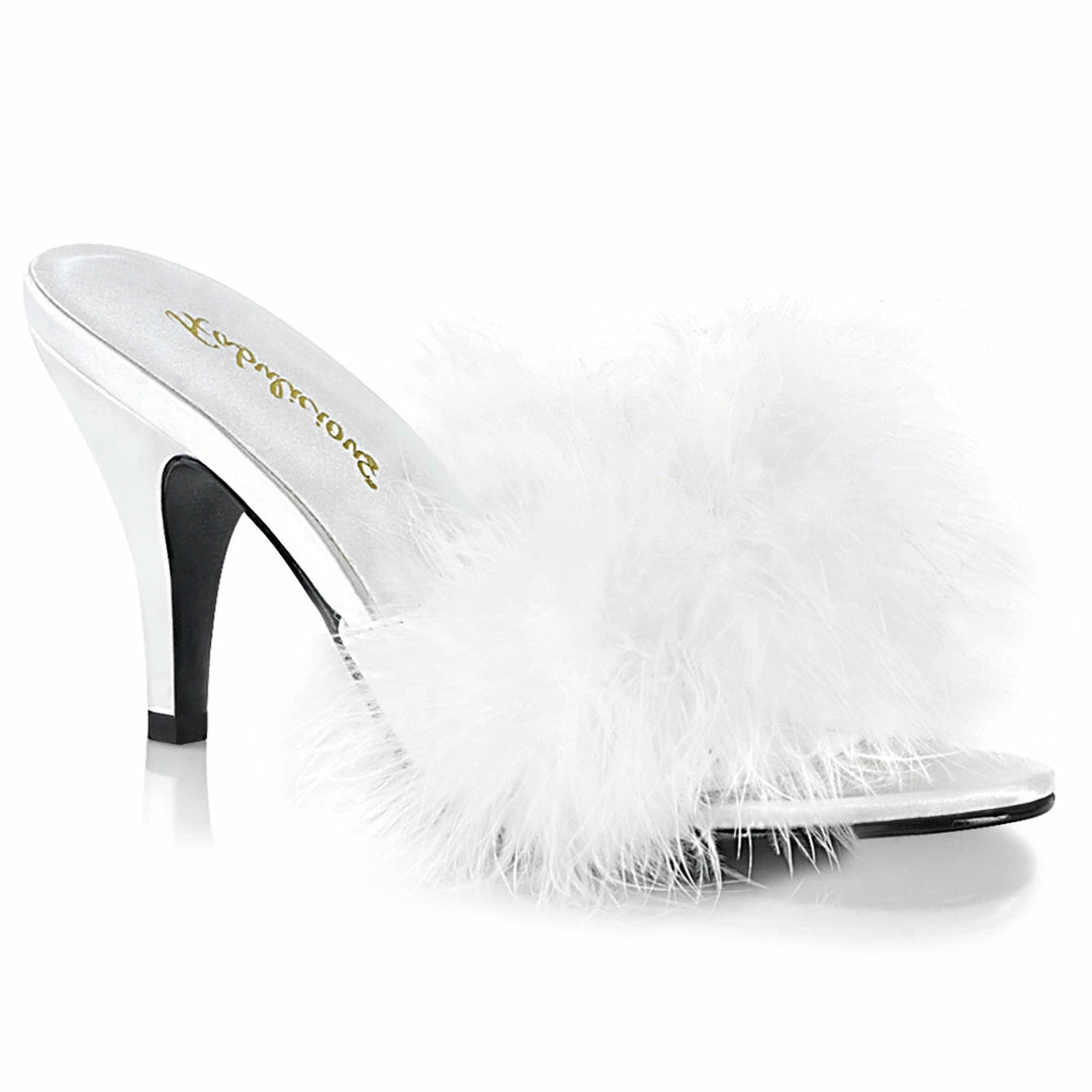 Fabulicious Party & Prom AMOUR-03 - Wht Pu-Fur 3 Fabulicious Party & Prom AMOUR-03 - Wht Pu-Fur
