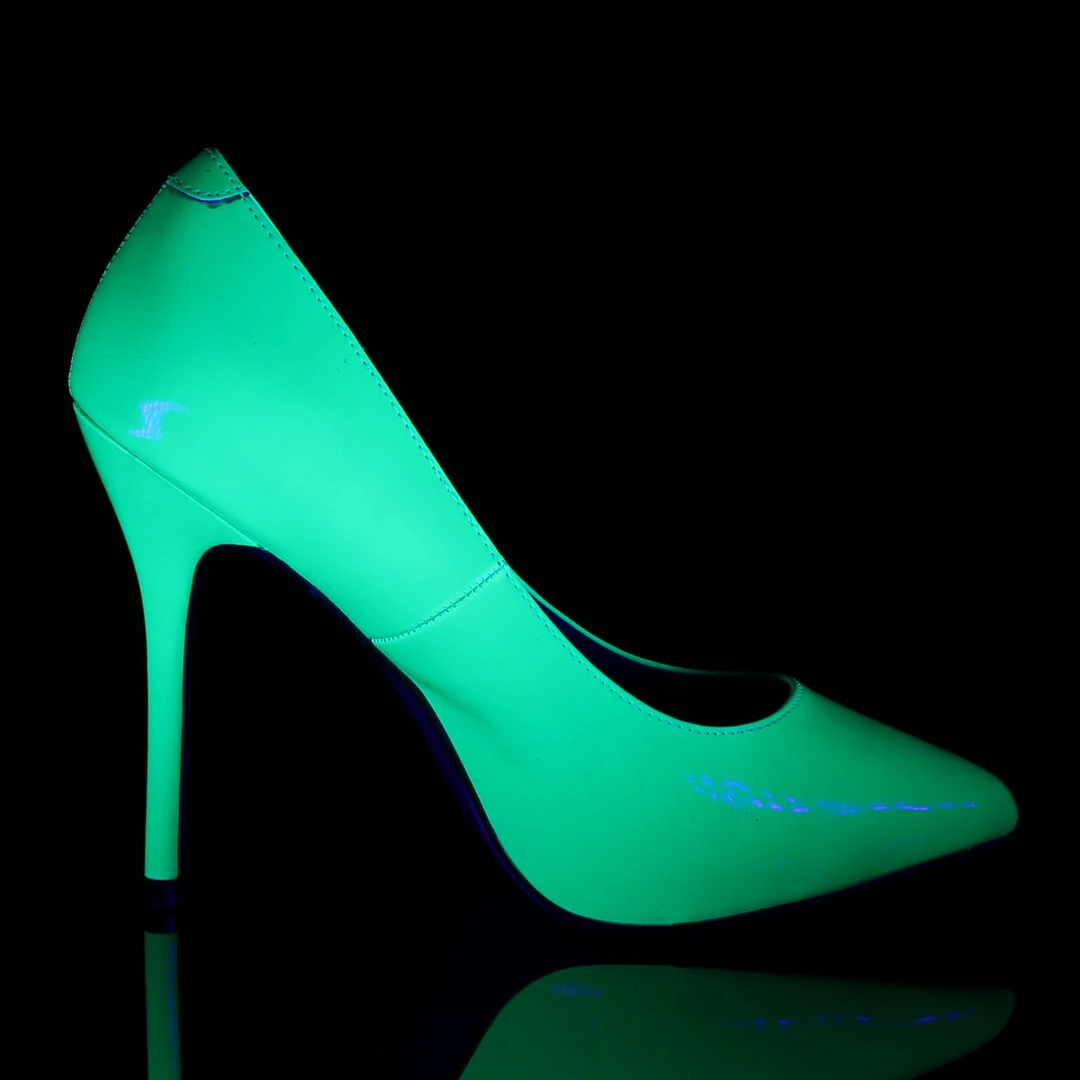 Pleaser AMUSE-20 - Neon Green Pat 7 Pleaser AMUSE-20 - Neon Green Pat