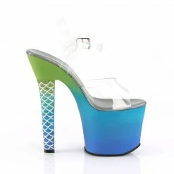 Pleaser ARIEL-708OMBRE - Clr/Green-Blue Ombre Exotic Dancing
