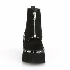 Demonia ASHES-100 - Blk Vegan Suede-Blk V. Le Punk & Goth