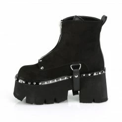 Demonia ASHES-100 - Blk Vegan Suede-Blk V. Le Punk & Goth