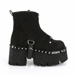 Demonia ASHES-100 - Blk Vegan Suede-Blk V. Le Punk & Goth
