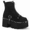 Demonia ASHES-100 - Blk Vegan Suede-Blk V. Le Punk & Goth