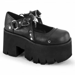 Demonia ASHES-33 - Blk Vegan Leather