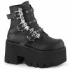 Demonia ASHES-55 - Blk Vegan Leather Punk & Goth