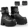 Demonia ASHES-57 - Blk Vegan Leather Punk & Goth
